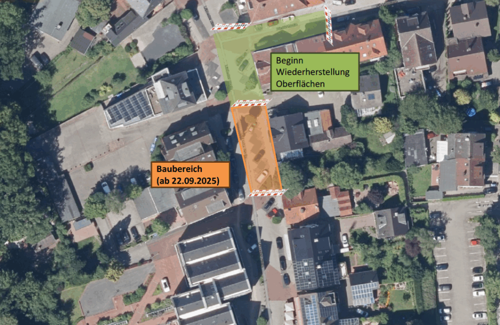 Sperrungsbereich Lübbecker Straße