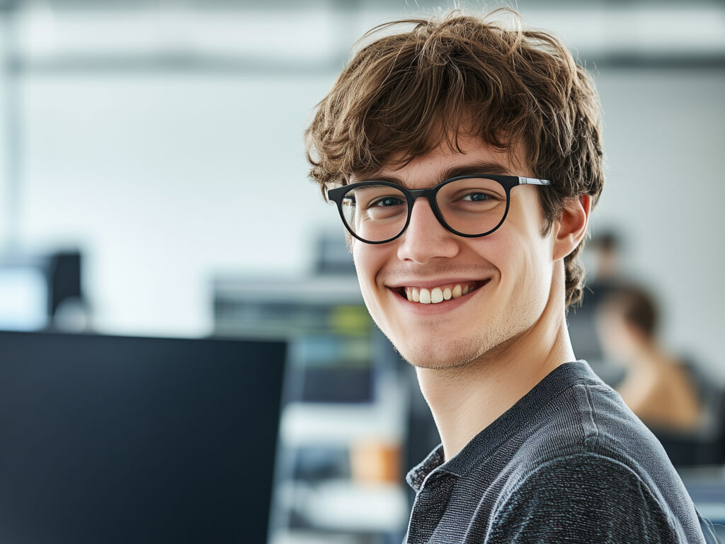 Werkstudent bei der Arbeit